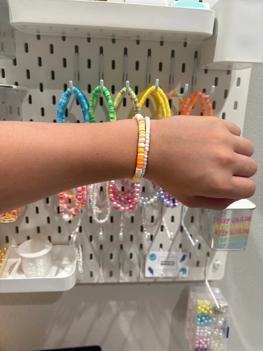 Cream sickle stackable bracelets Reece’s coastal bracelets