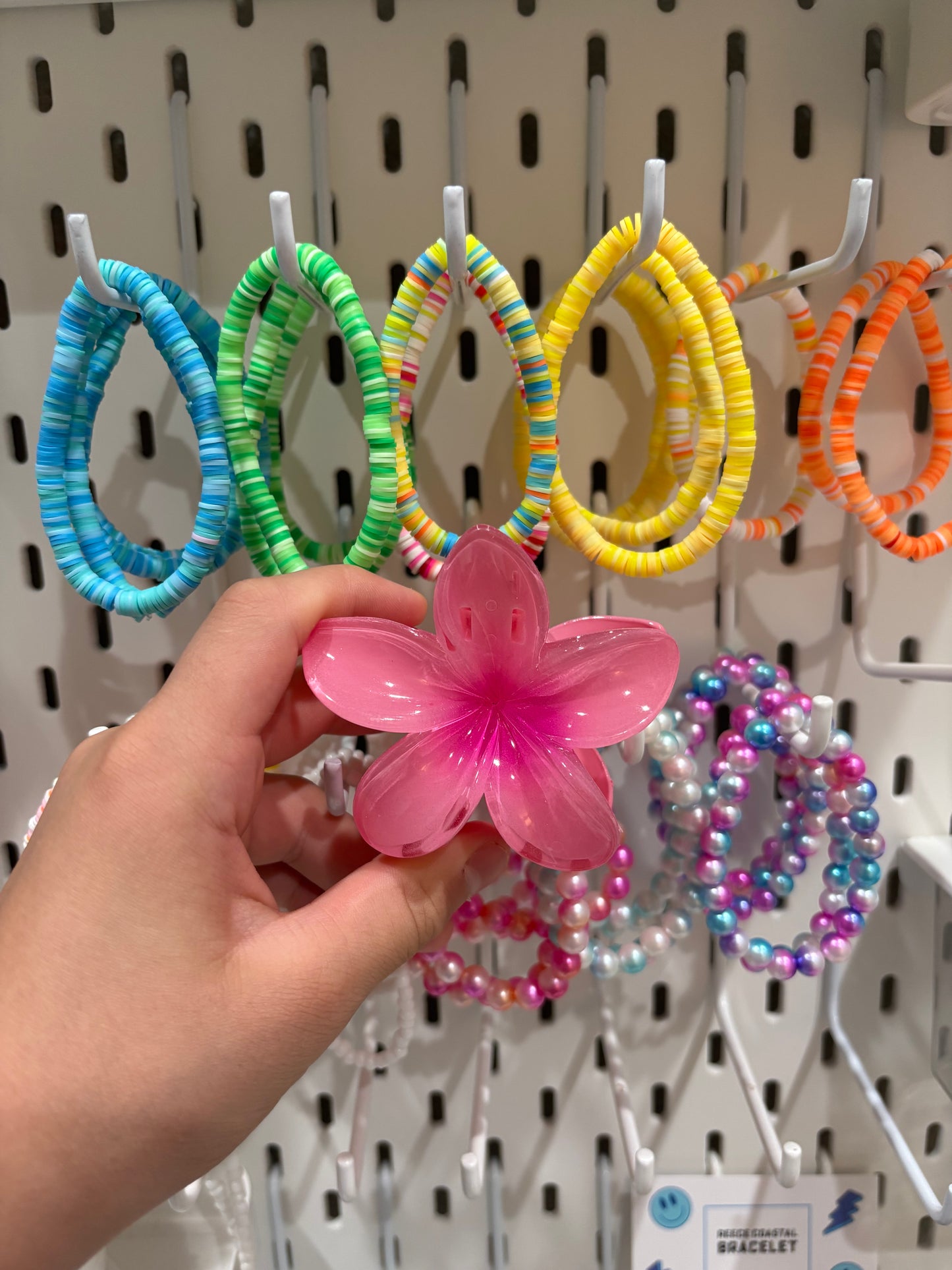 Hibiscus flower hair clip Reece’s coastal bracelets