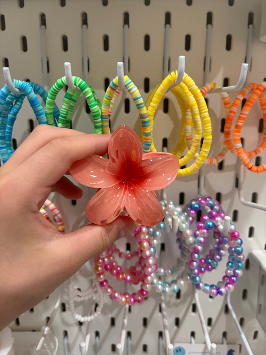 Hibiscus flower hair clip Reece’s coastal bracelets