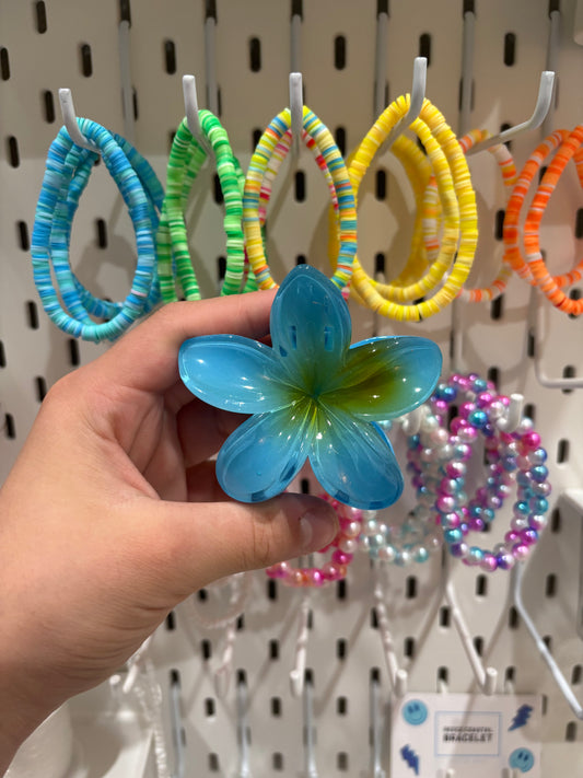 Hibiscus flower hair clip Reece’s coastal bracelets